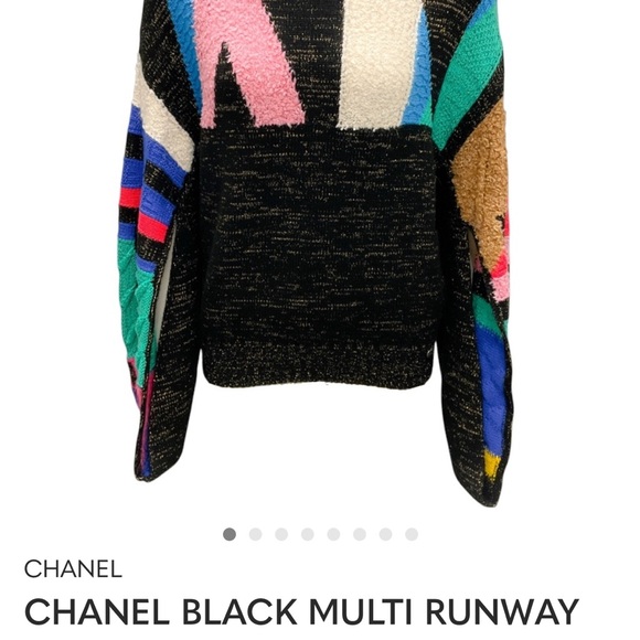 CHANEL Sweaters - CHANEL BLACK MULTI RUNWAY
2019 EGYPT NEW YORK
CASHMERE KNIT PULLOVER
SWEATER